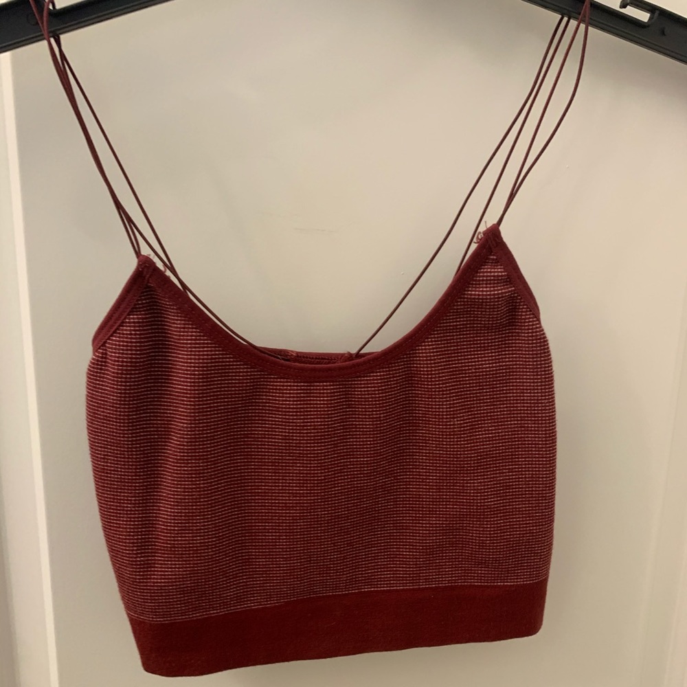 Ribbed right crop top